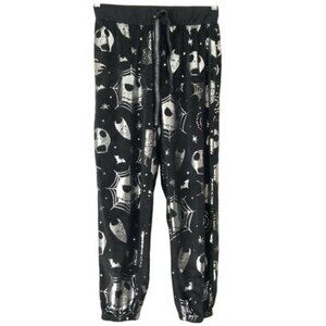 Disney Nightmare Before Christmas Black Silver Lounge  Pants S